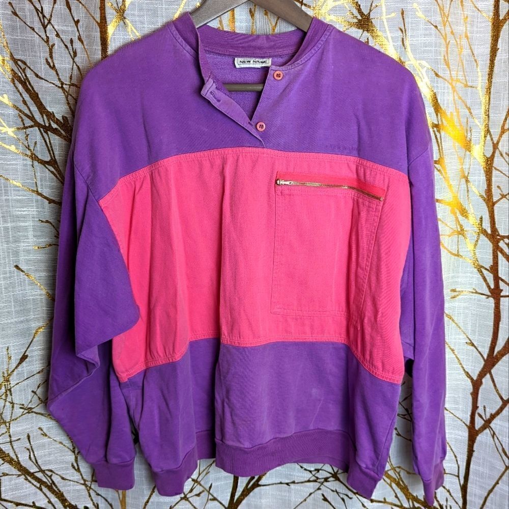 vintage long sleeve with zipper pocket